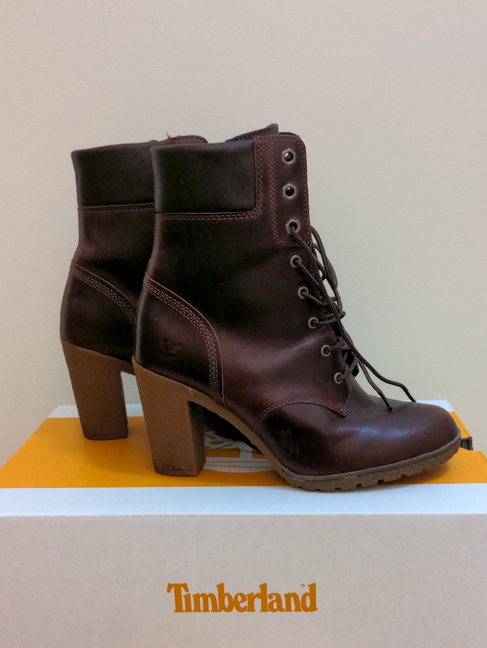 Timberland Women's Burgandy Leather Boots